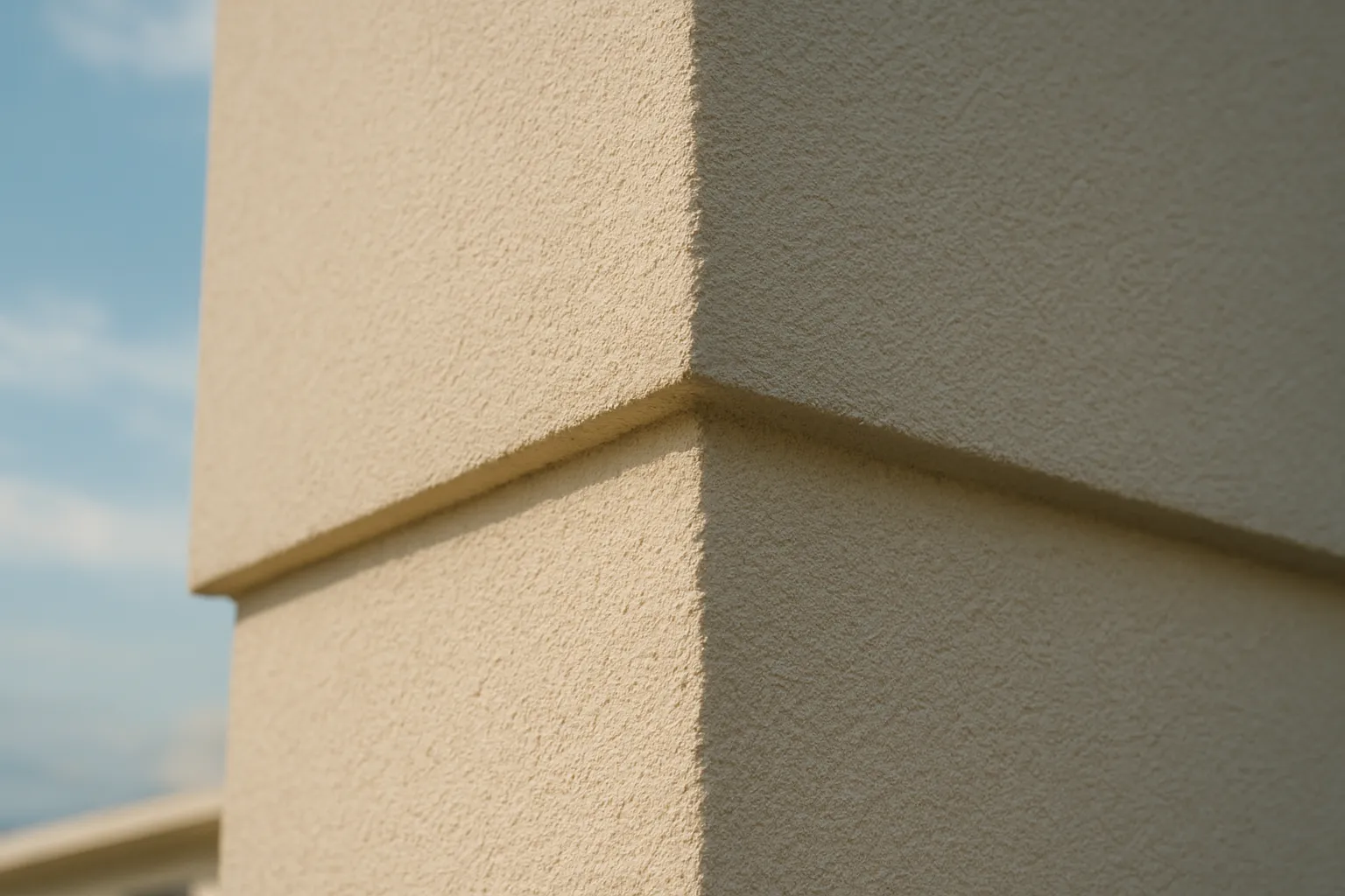 NE corner after — elastomeric topcoat